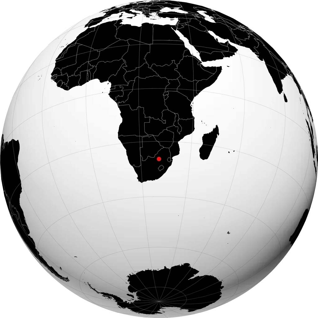Carletonville auf dem Globus