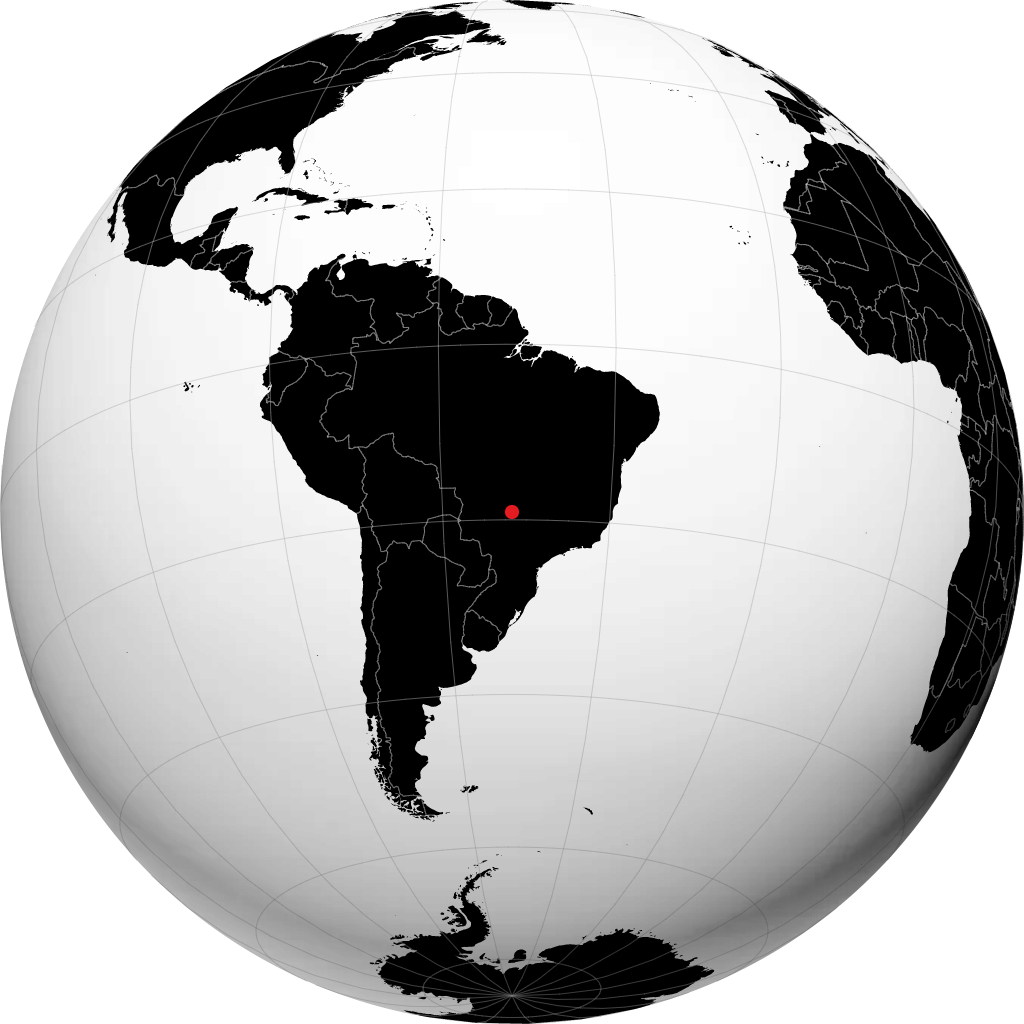 Cassilândia auf dem Globus