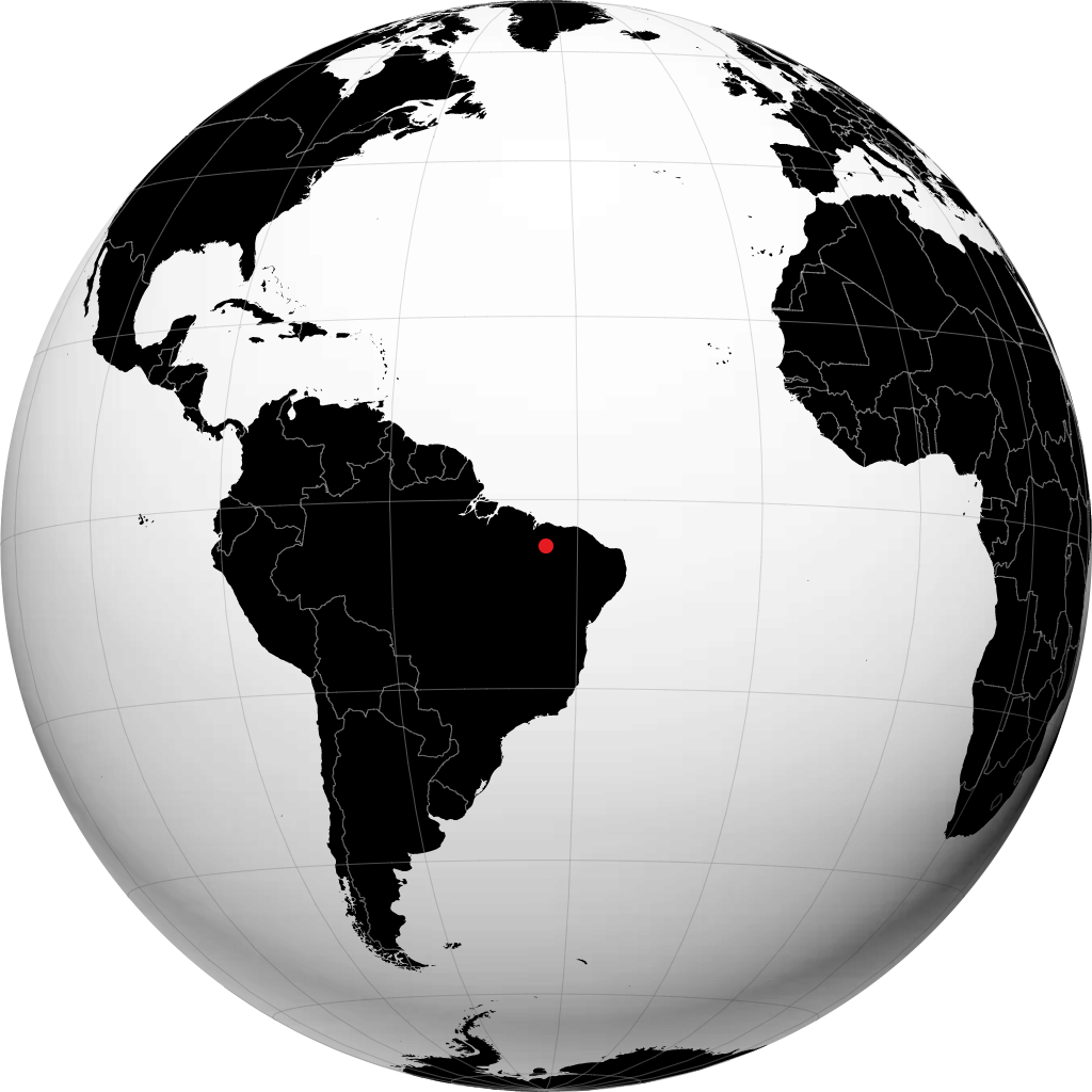 Caxias auf dem Globus