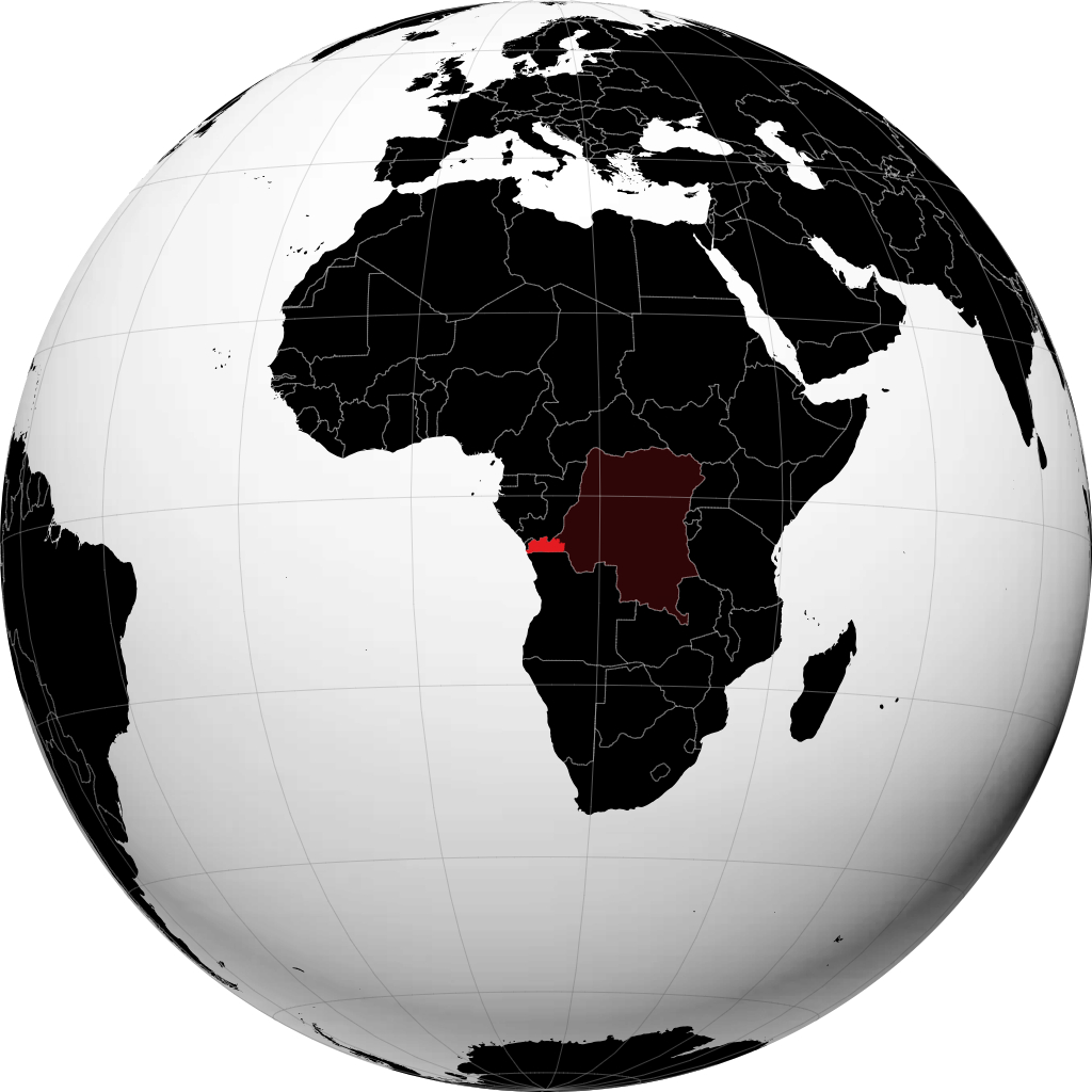 Provinz Bas-Congo auf dem Globus