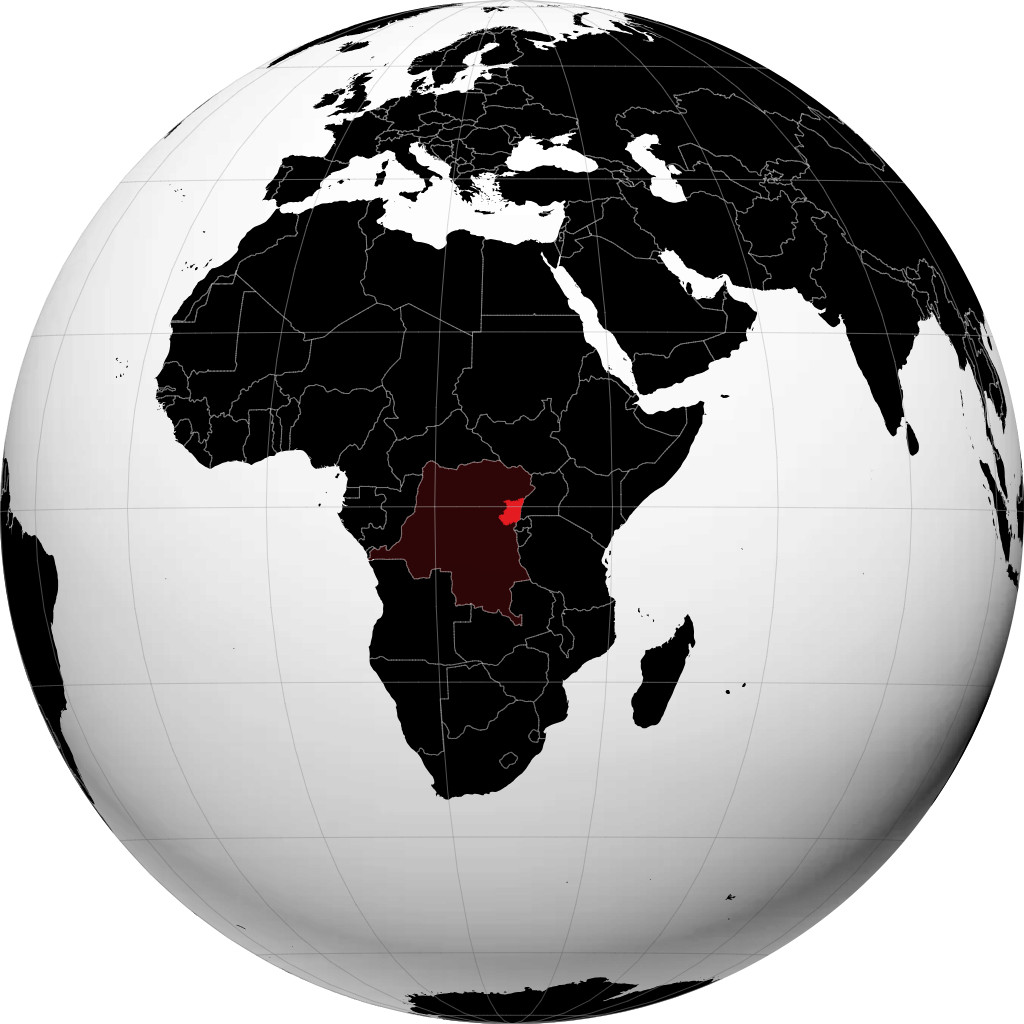 Provinz Nord-Kivu auf dem Globus