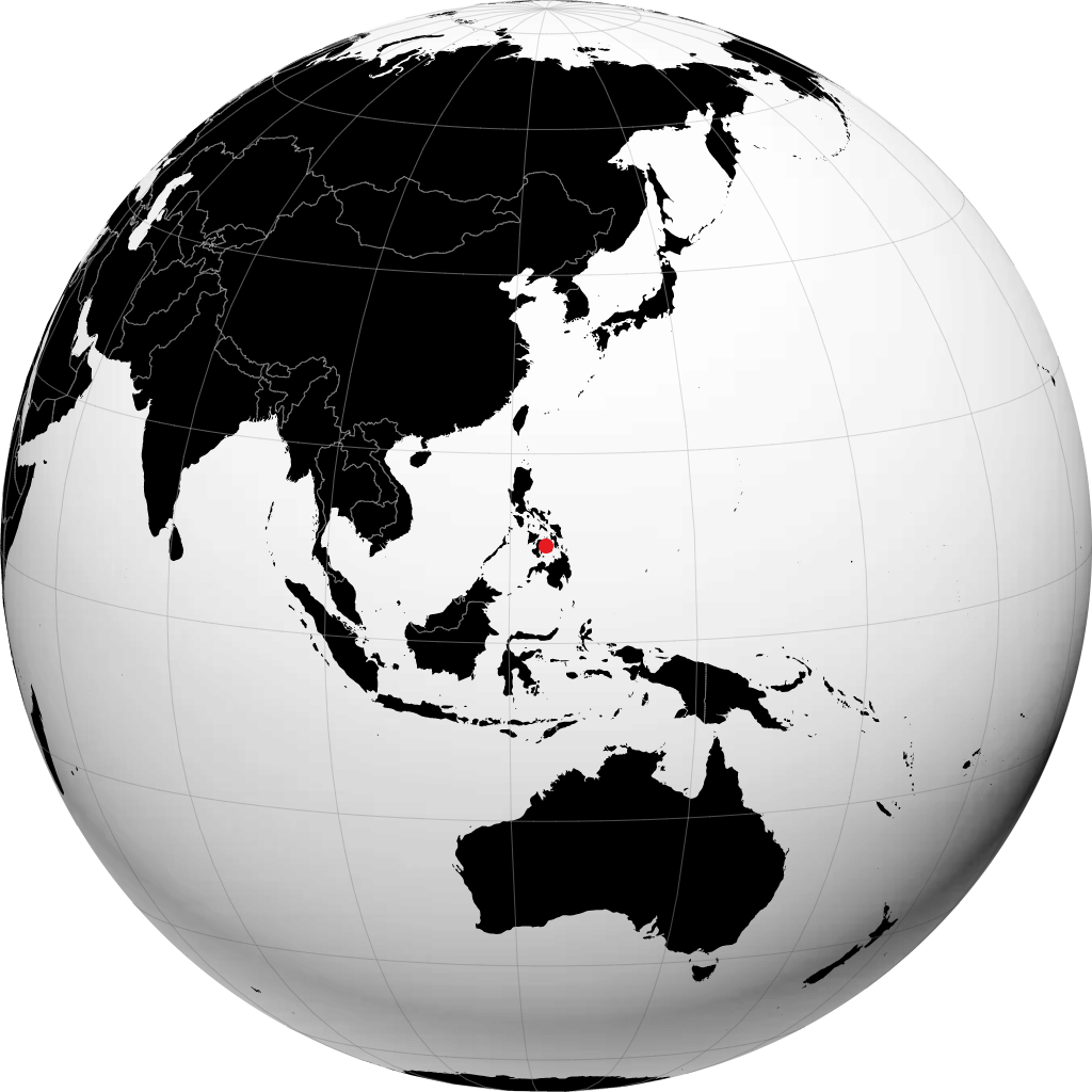 Cebu auf dem Globus