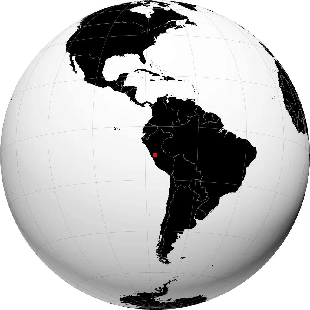 Cerro de Pasco auf dem Globus
