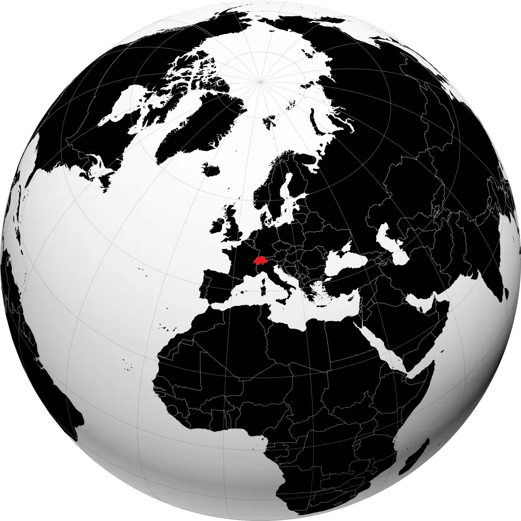 Schweiz auf dem Globus