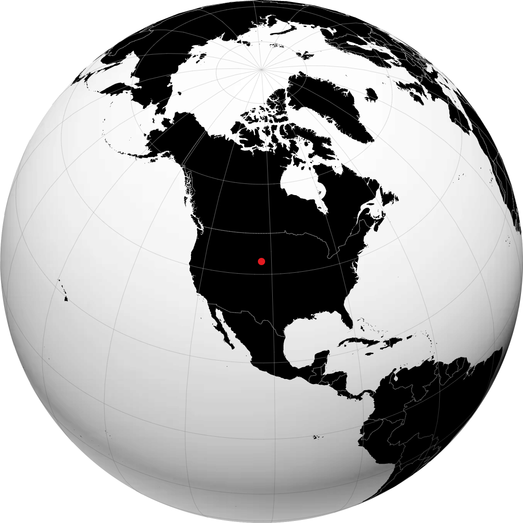 Chadron auf dem Globus
