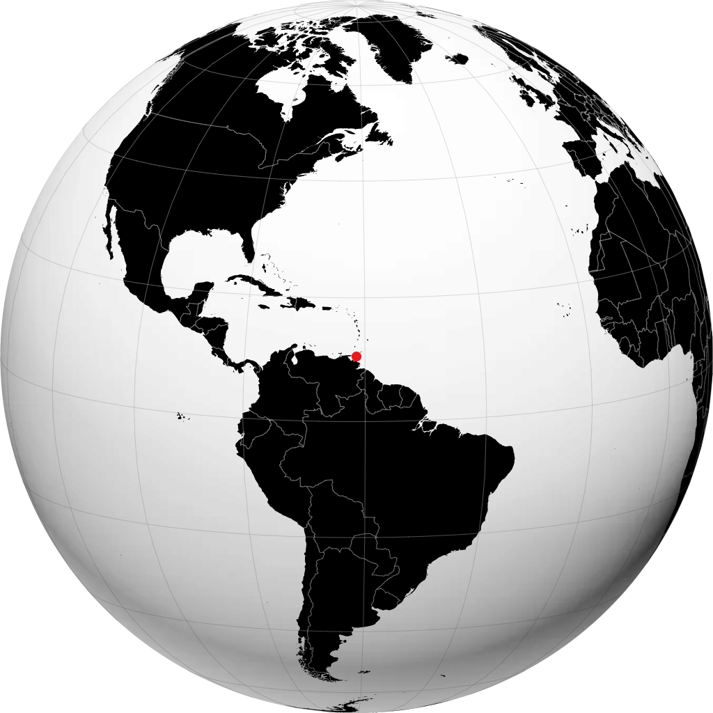 Chaguanas auf dem Globus