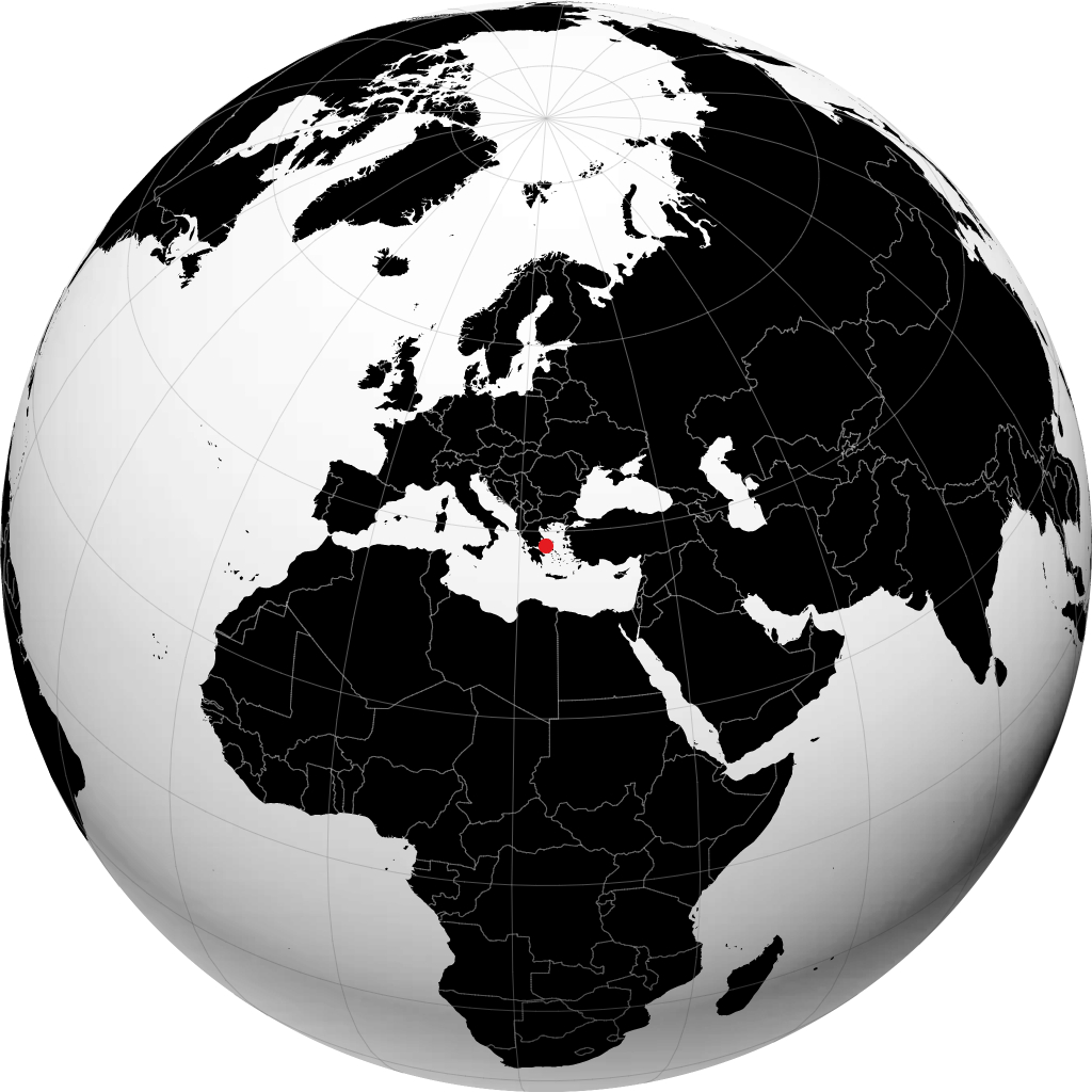 Chalkis auf dem Globus