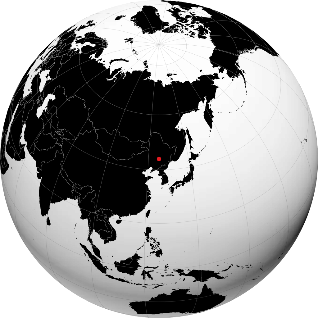 Changchun auf dem Globus