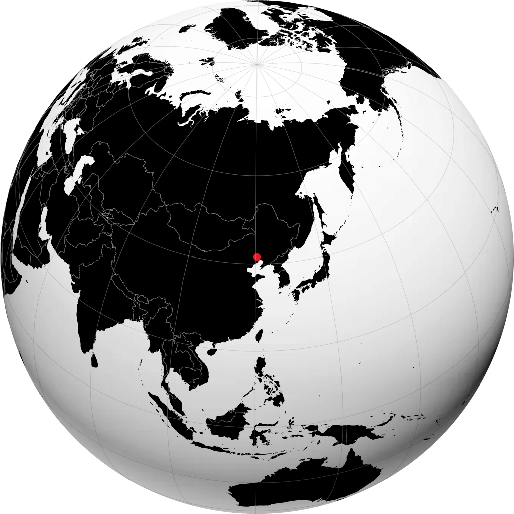 Chaoyang auf dem Globus