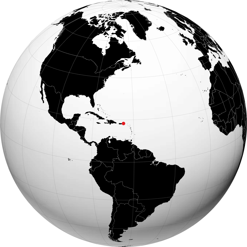 Charlotte Amalie auf dem Globus
