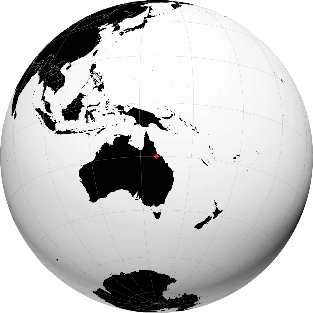 Charters Towers auf dem Globus
