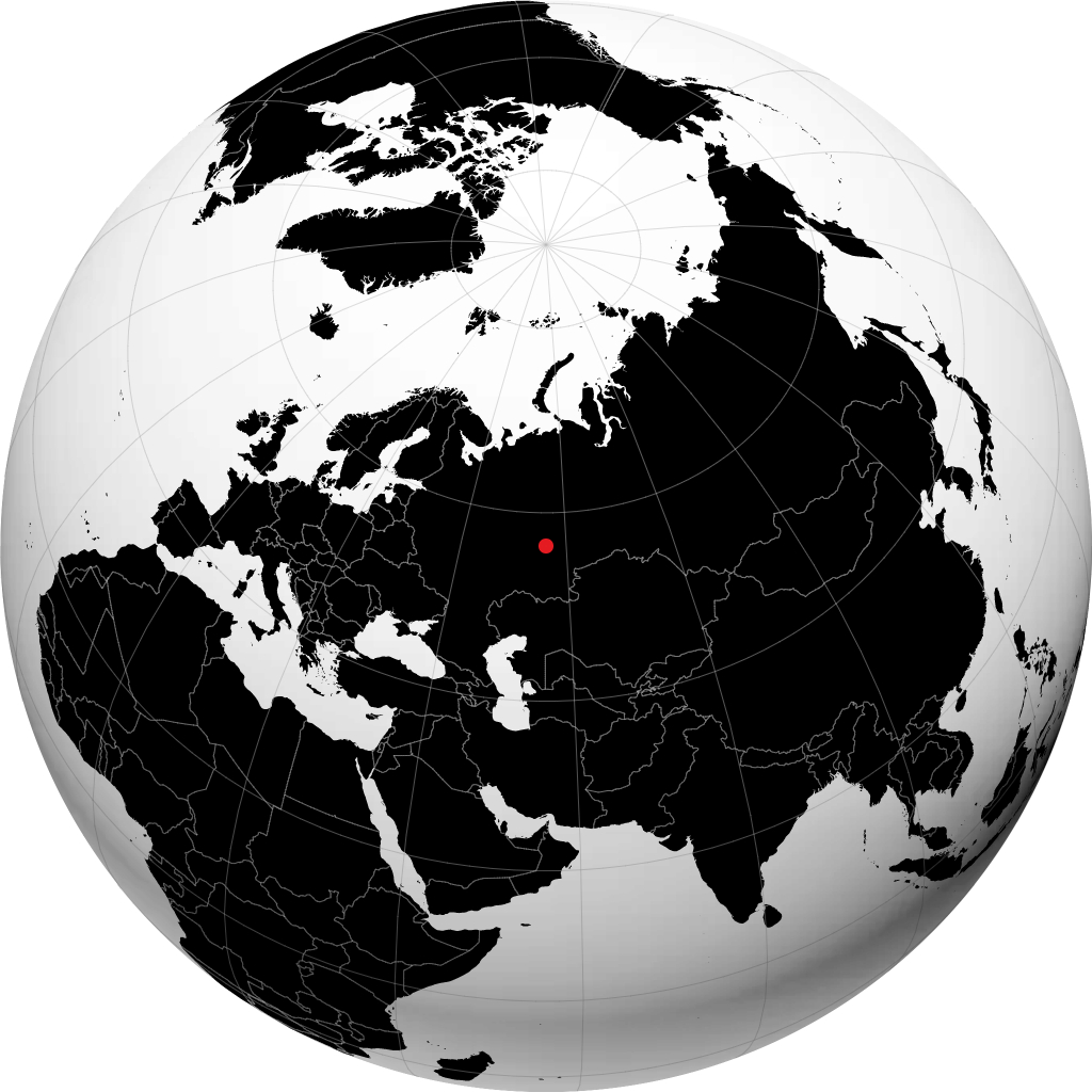 Chernushka auf dem Globus