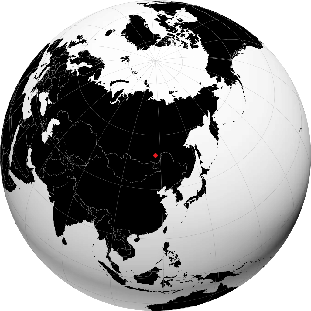 Chernyshevsk auf dem Globus