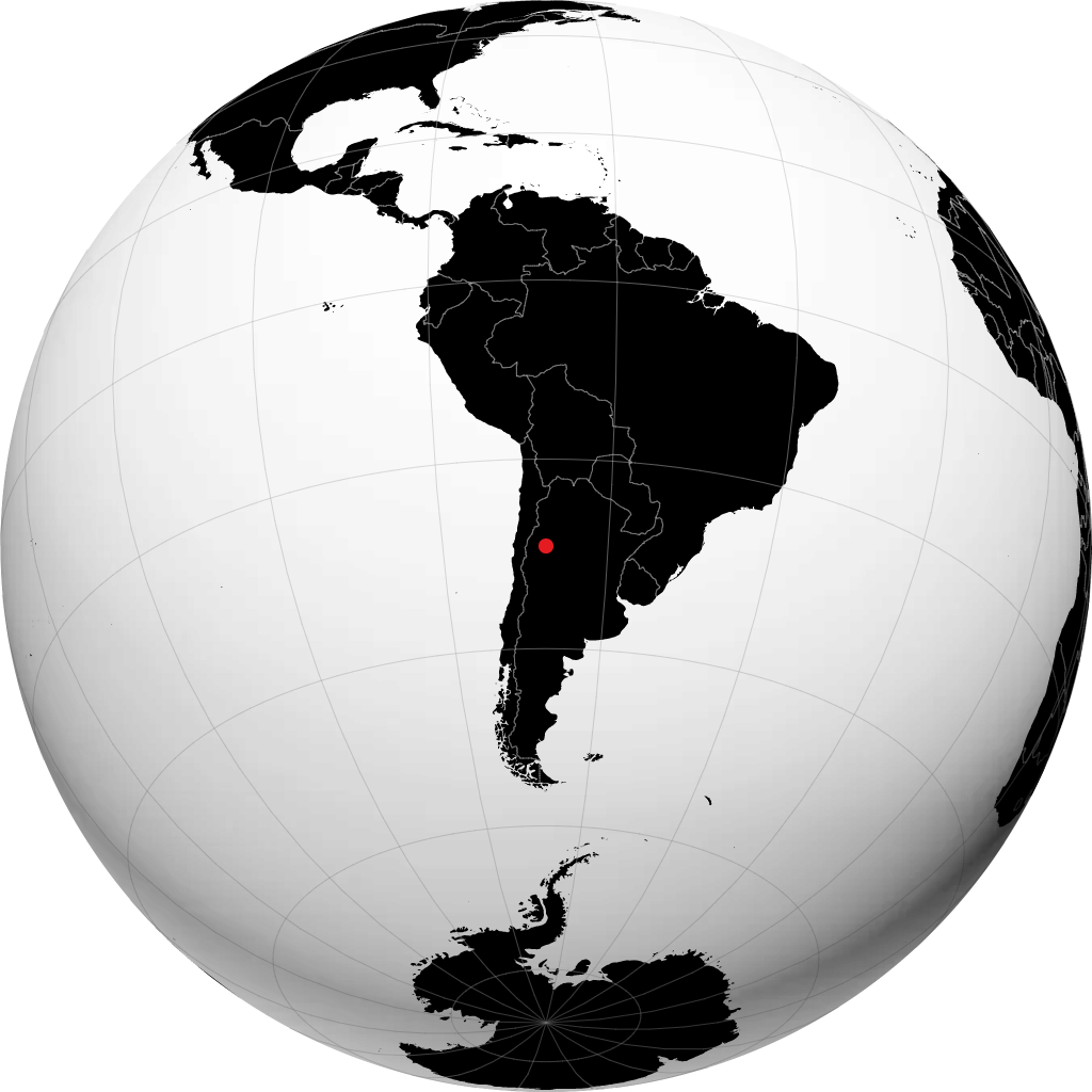 Chilecito auf dem Globus