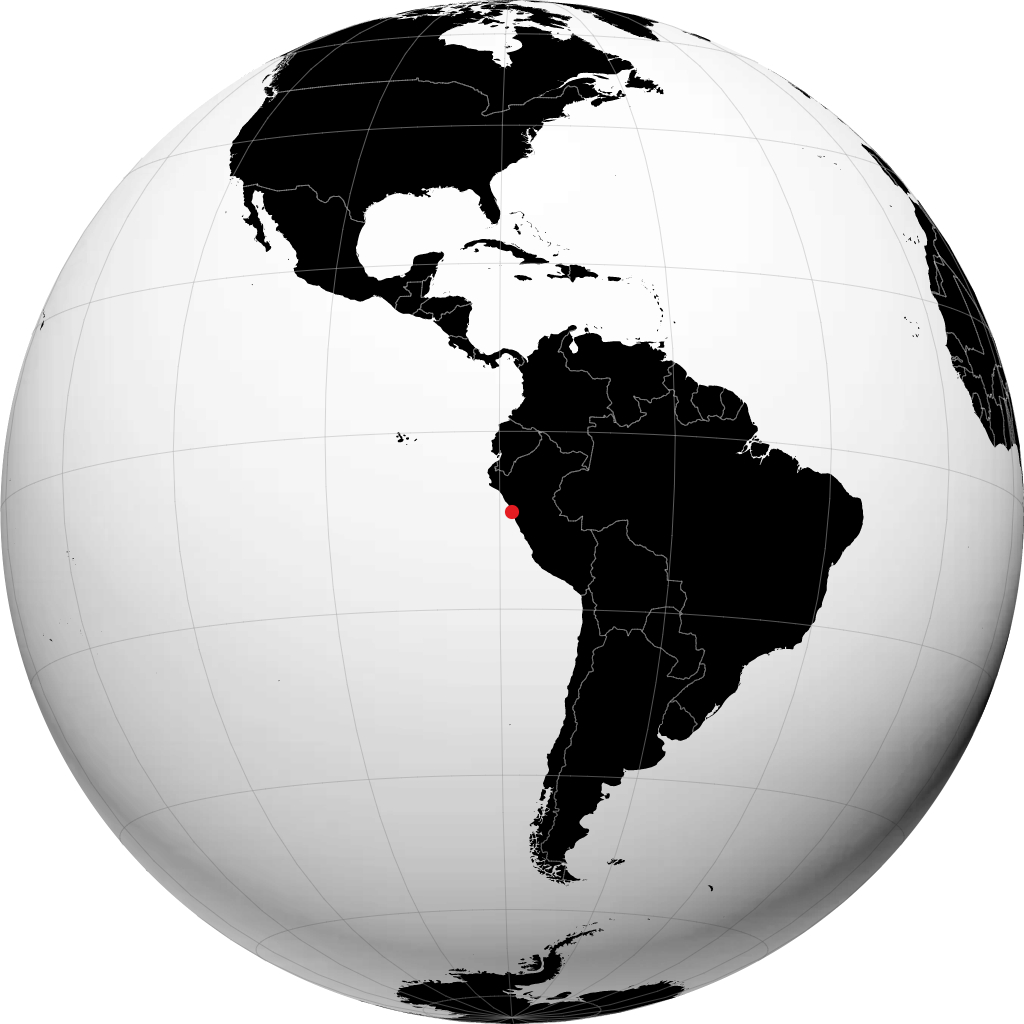 Chimbote auf dem Globus