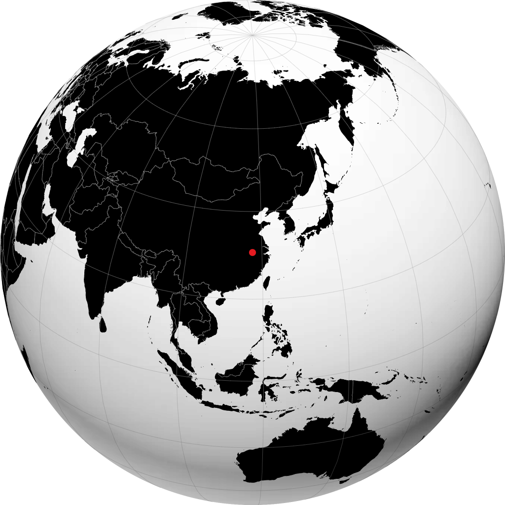 Chizhou auf dem Globus