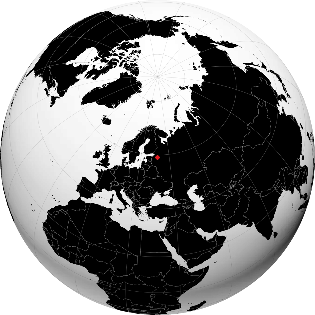 Chudovo auf dem Globus