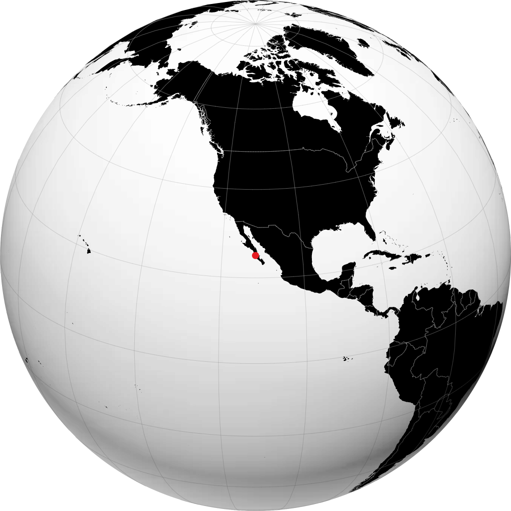 Ciudad Constitución auf dem Globus