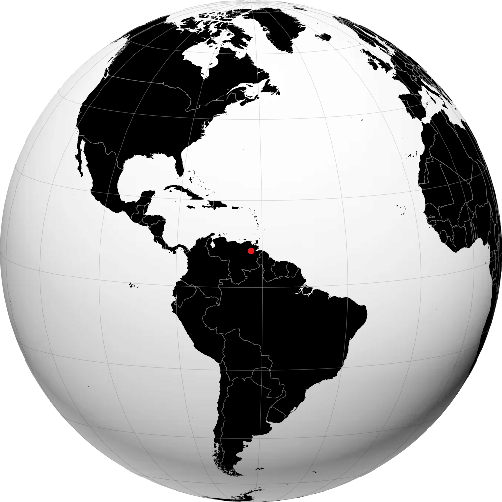 Ciudad Guayana auf dem Globus