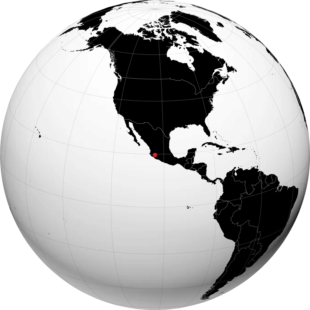 Ciudad Guzmán auf dem Globus