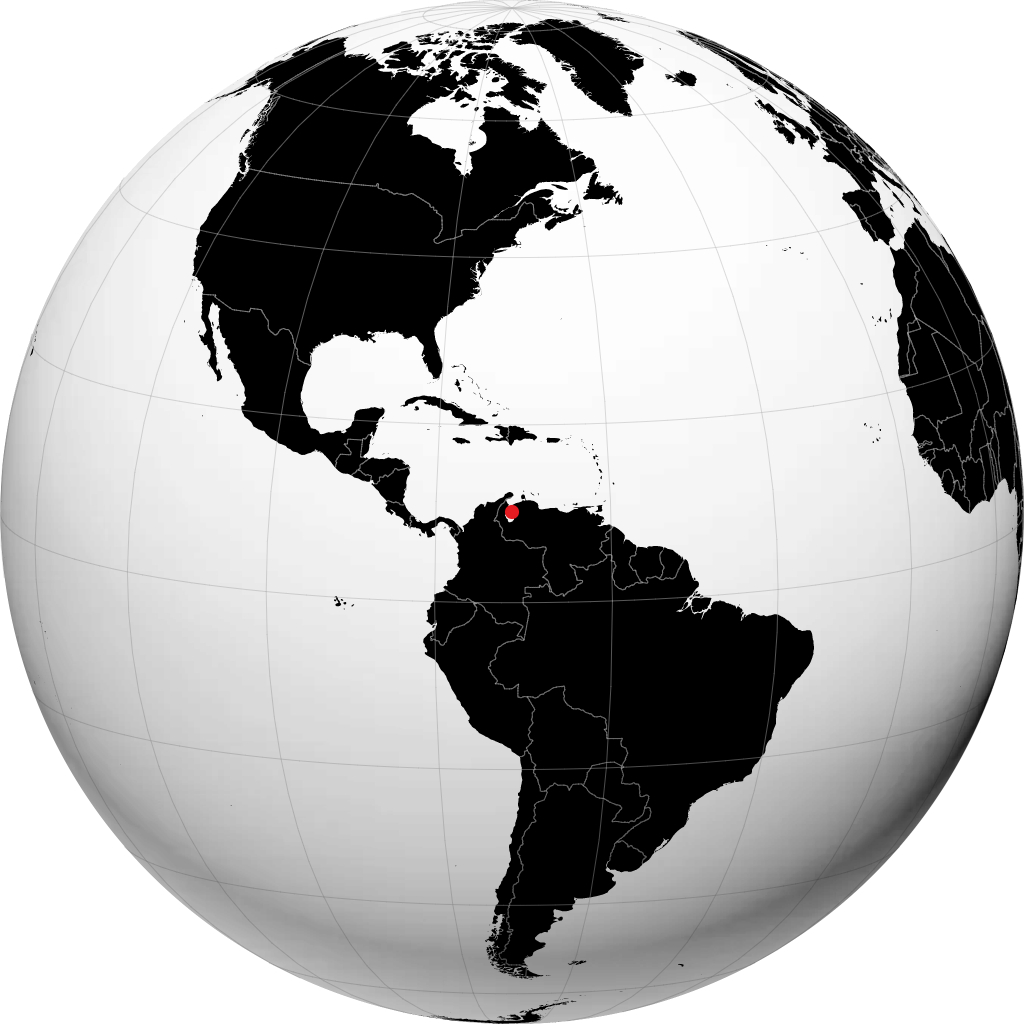 Ciudad Ojeda auf dem Globus