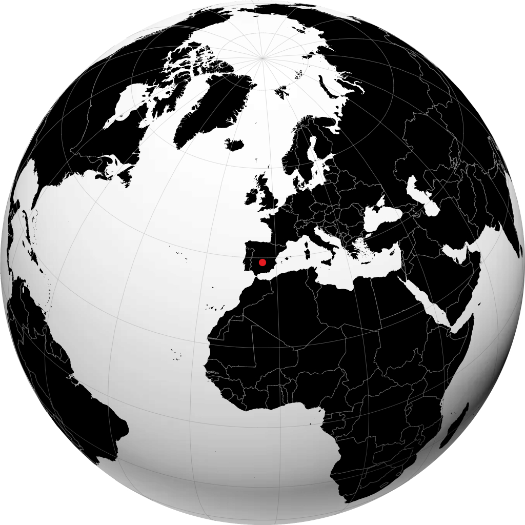 Ciudad Real auf dem Globus