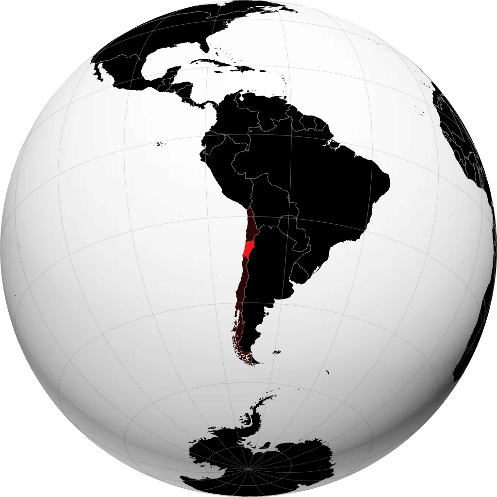 Atacama auf dem Globus