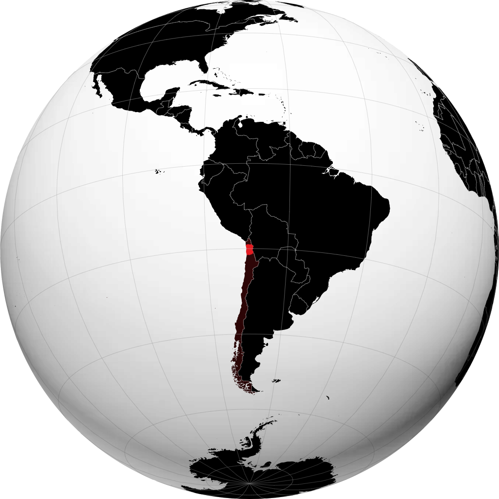Region Tarapacá auf dem Globus