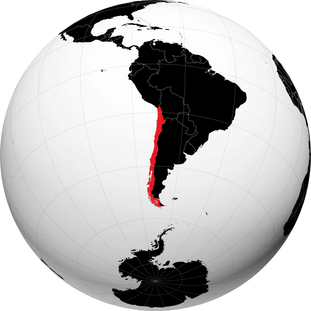 Chile auf dem Globus