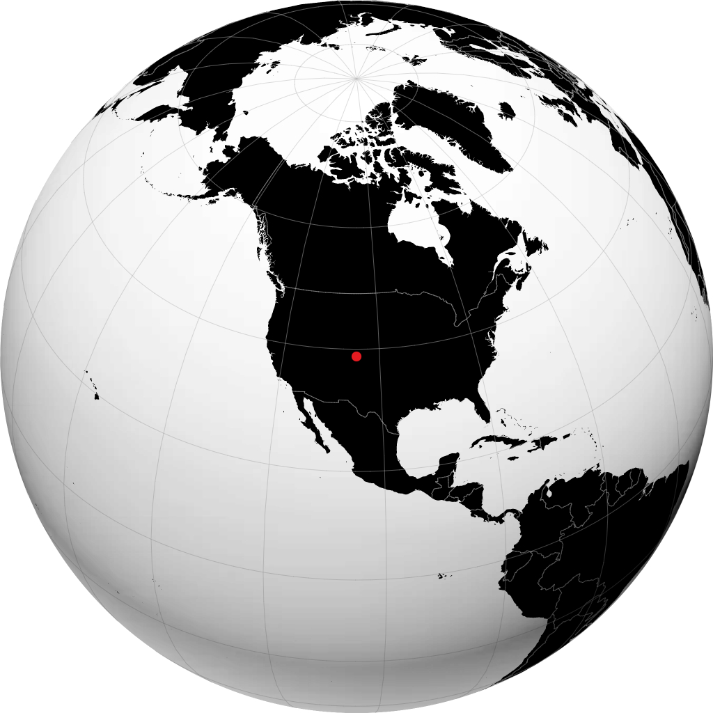 Colorado Springs auf dem Globus