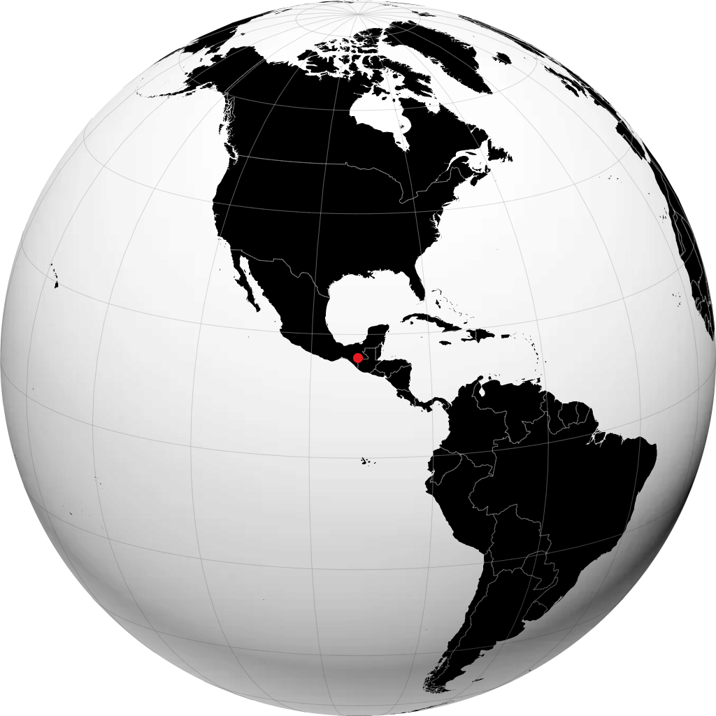 Comitán de Domínguez auf dem Globus