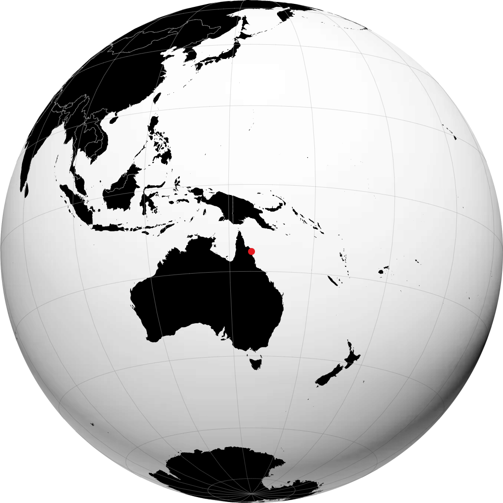 Cooktown auf dem Globus