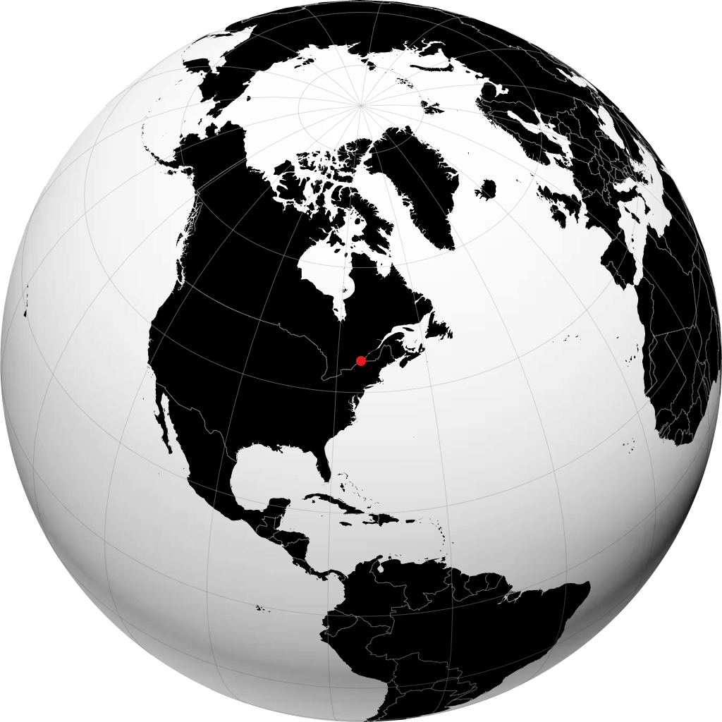 Cornwall auf dem Globus