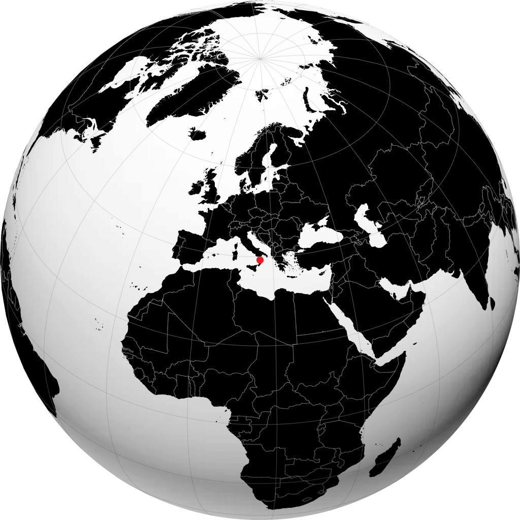 Cosenza auf dem Globus