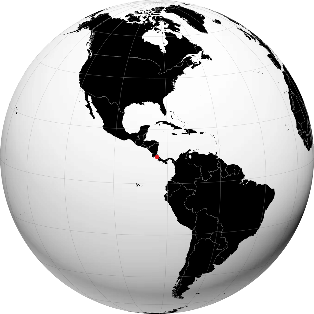 Cartago auf dem Globus