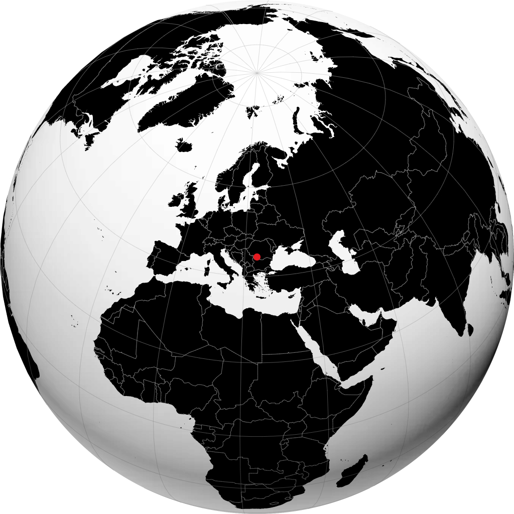 Craiova auf dem Globus