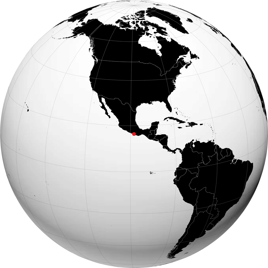 Cuajinicuilapa auf dem Globus