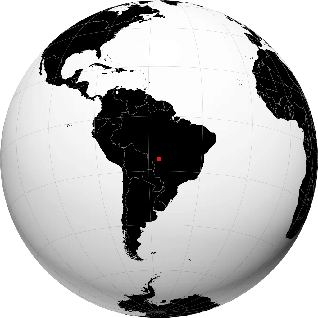 Cuiabá auf dem Globus