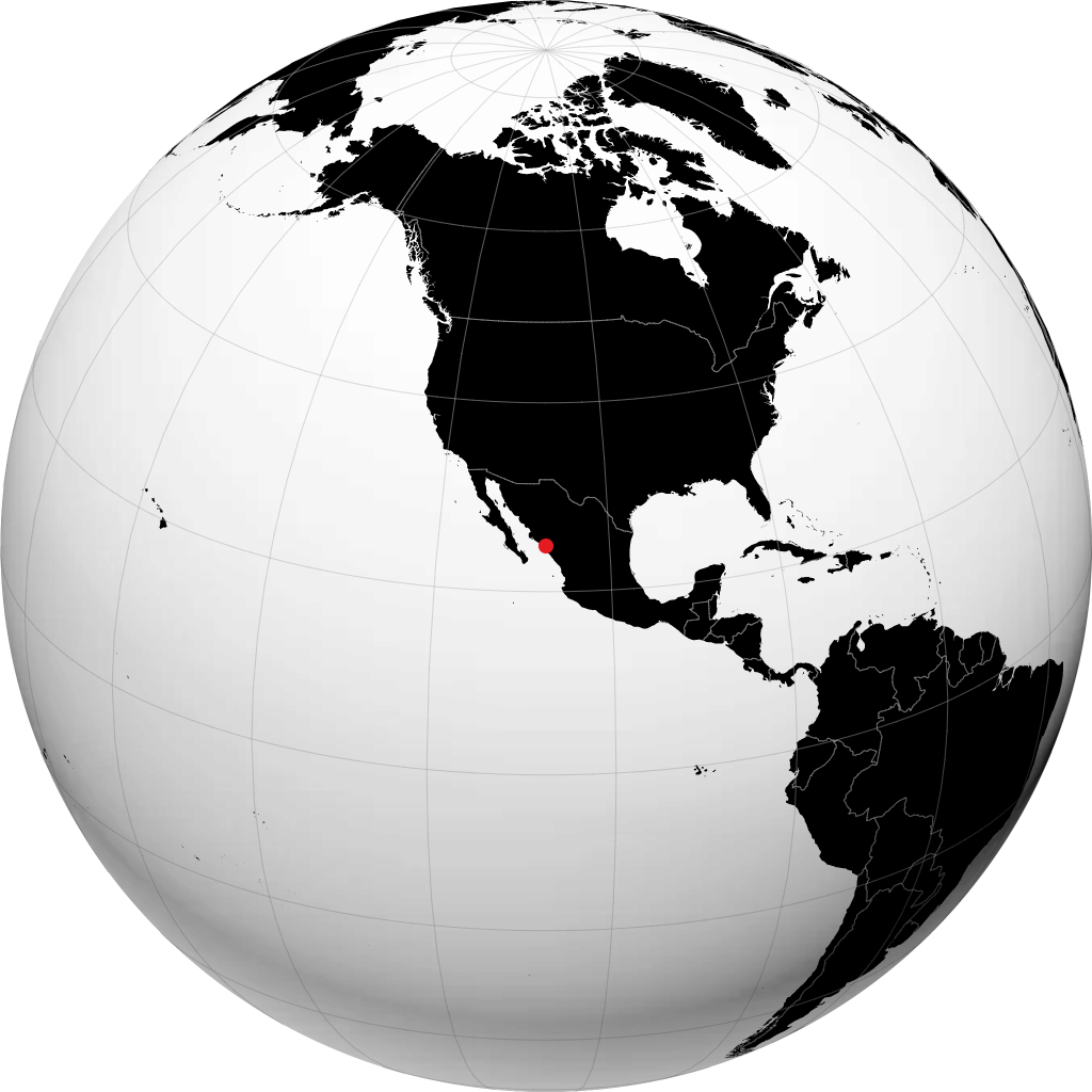 Culiacán auf dem Globus