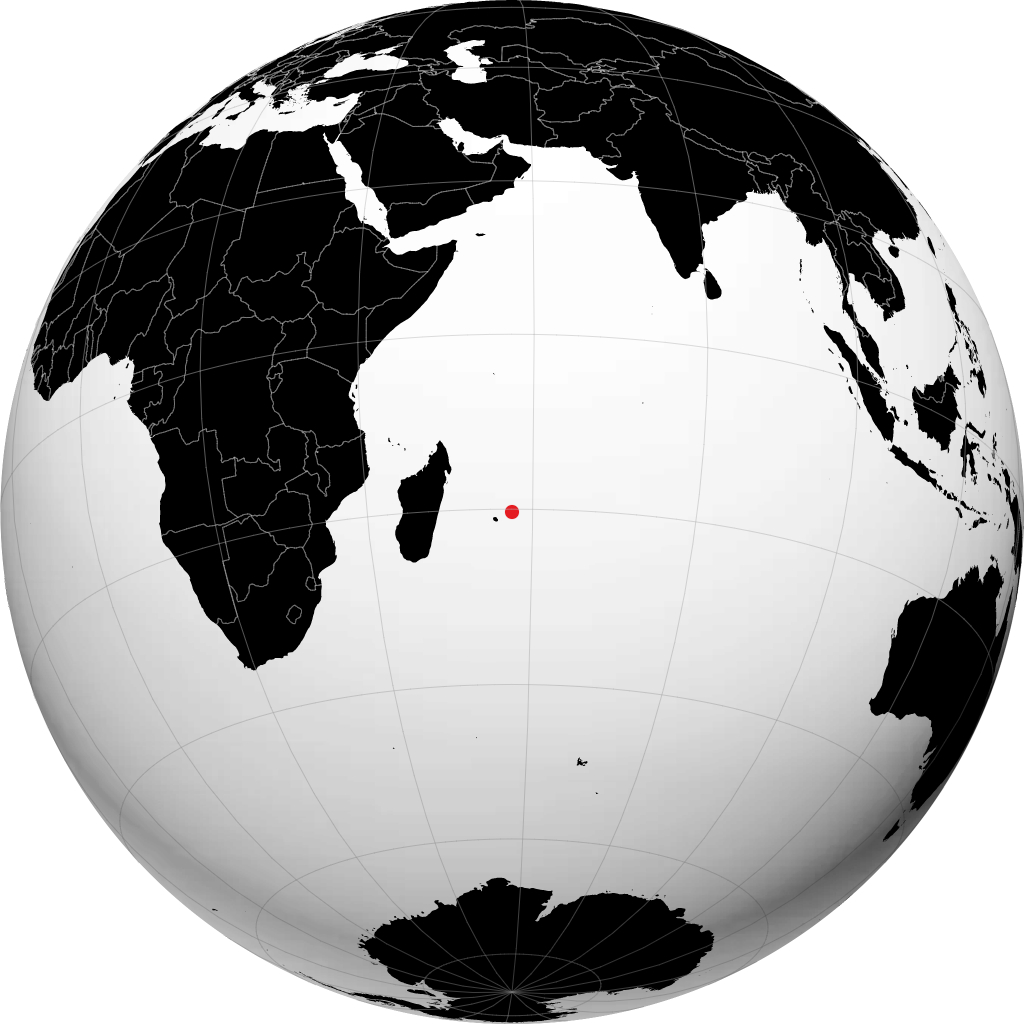 Curepipe auf dem Globus