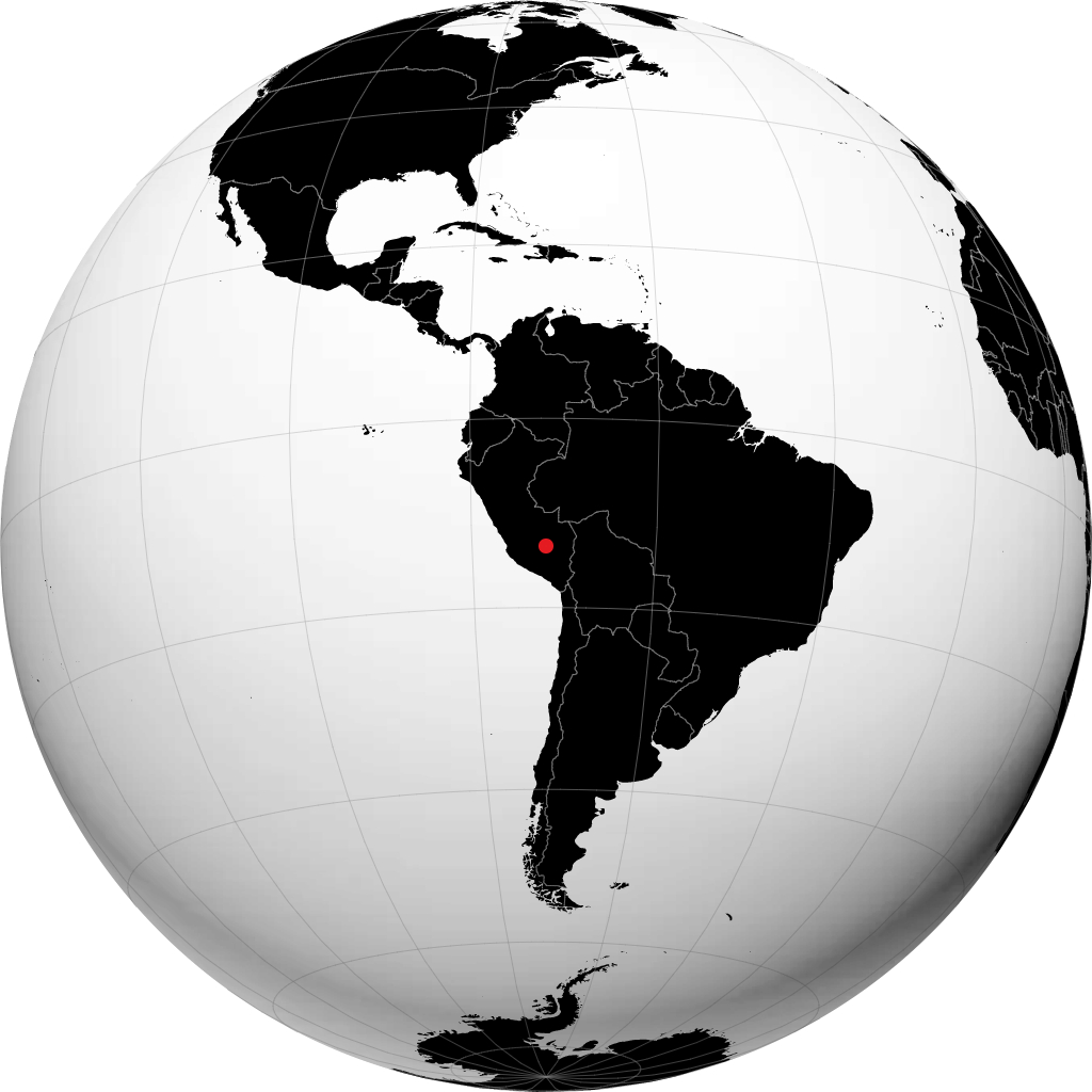 Cusco auf dem Globus