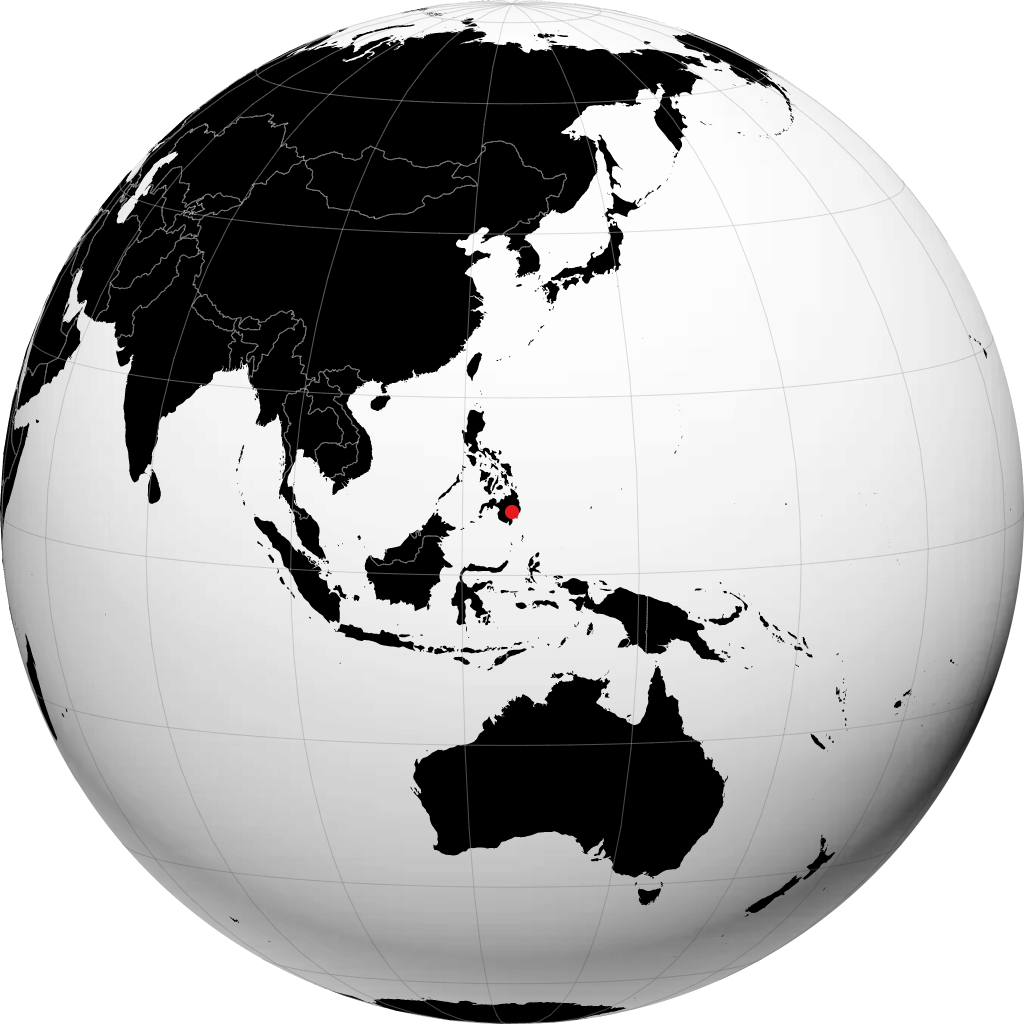 Davao auf dem Globus