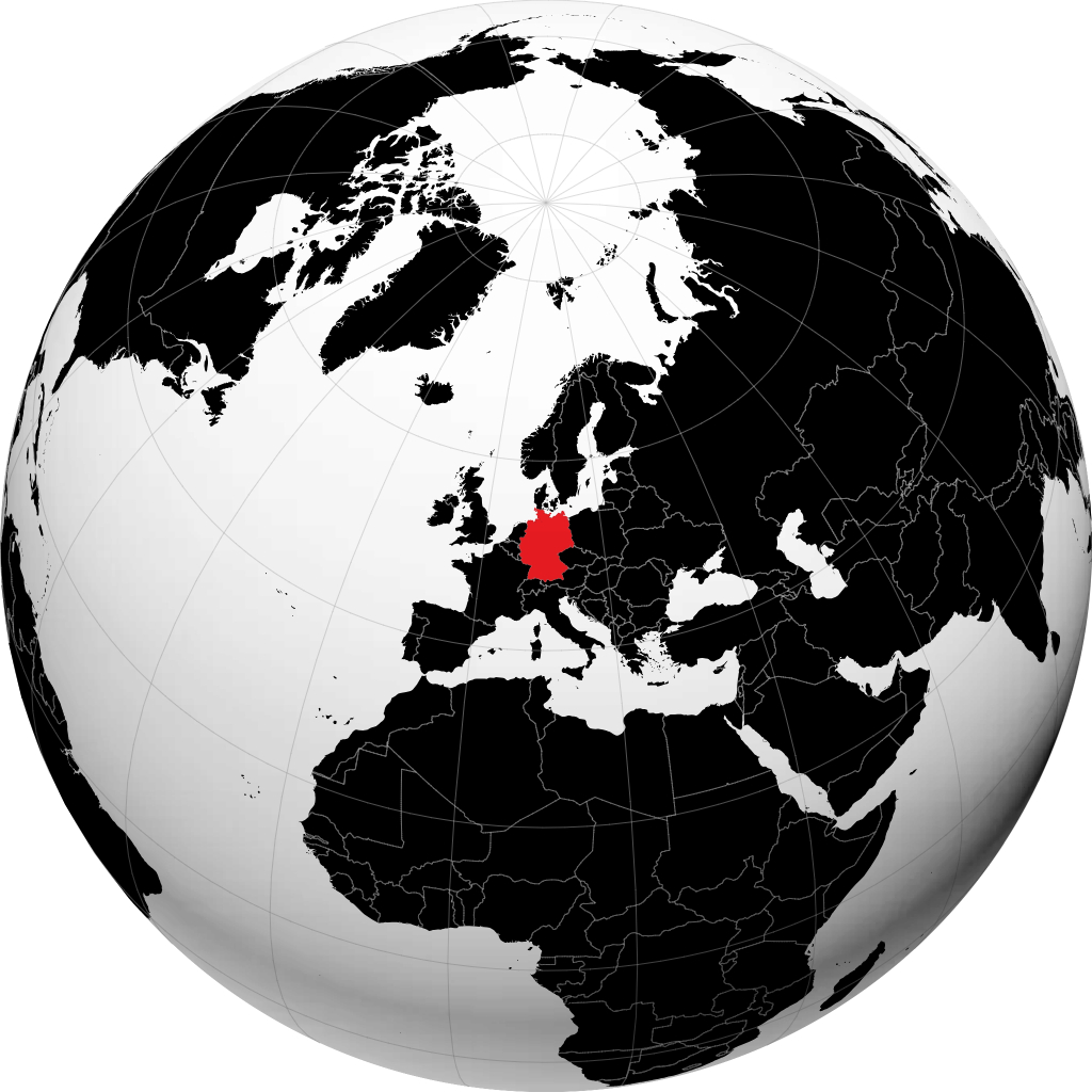 Deutschland auf dem Globus