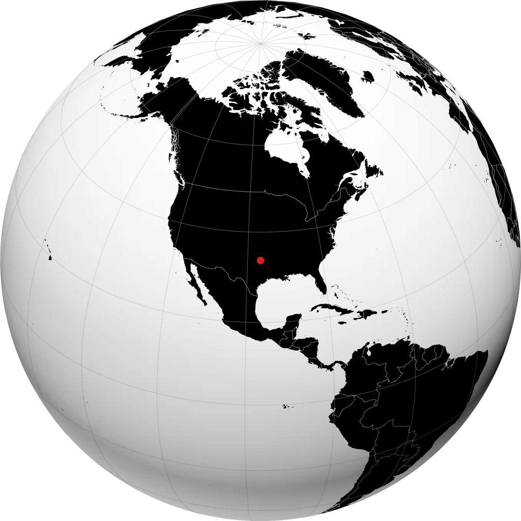 Denison auf dem Globus