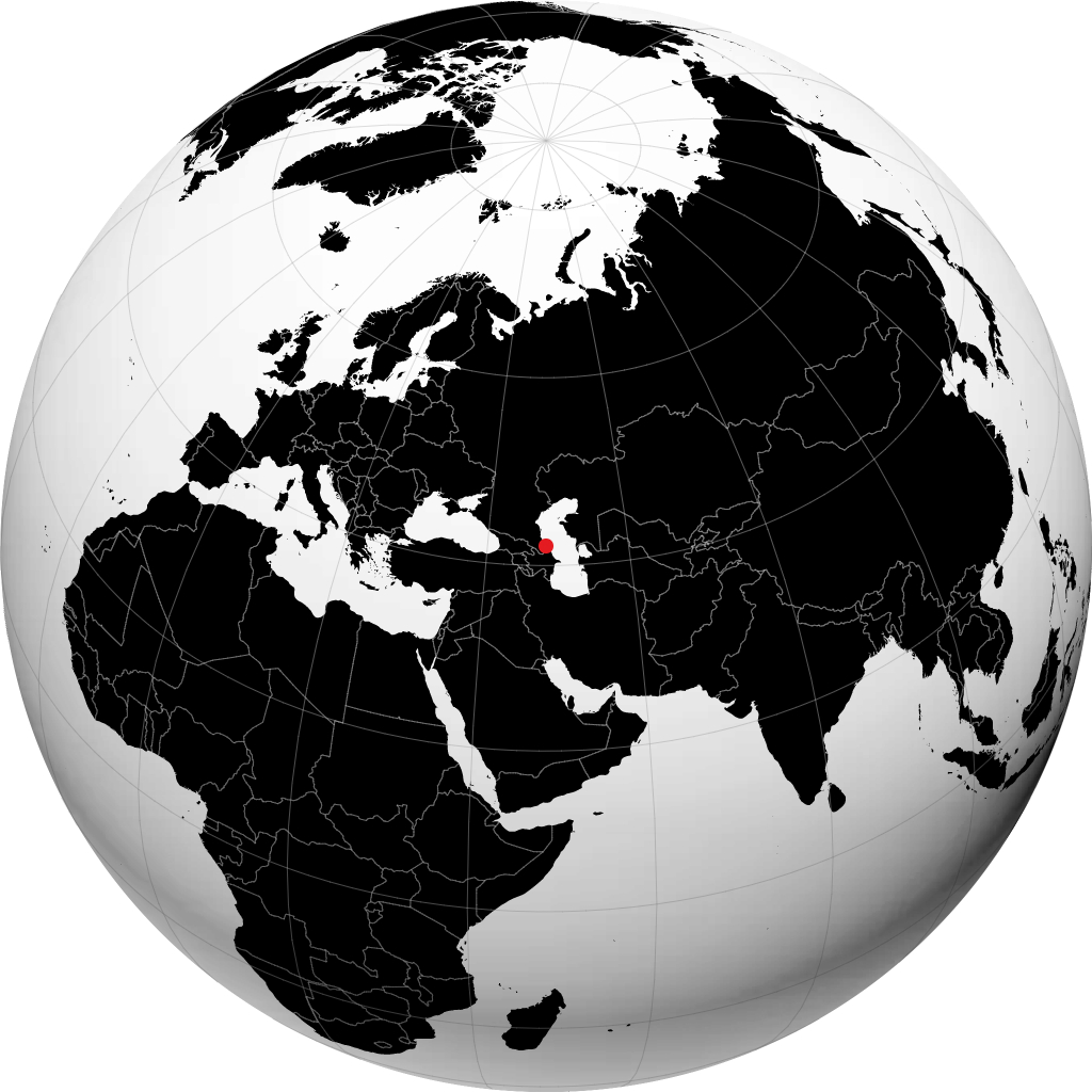 Derbent auf dem Globus