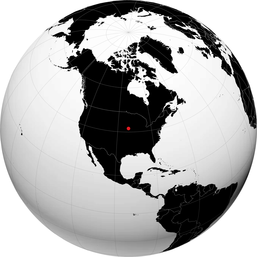 Des Moines auf dem Globus