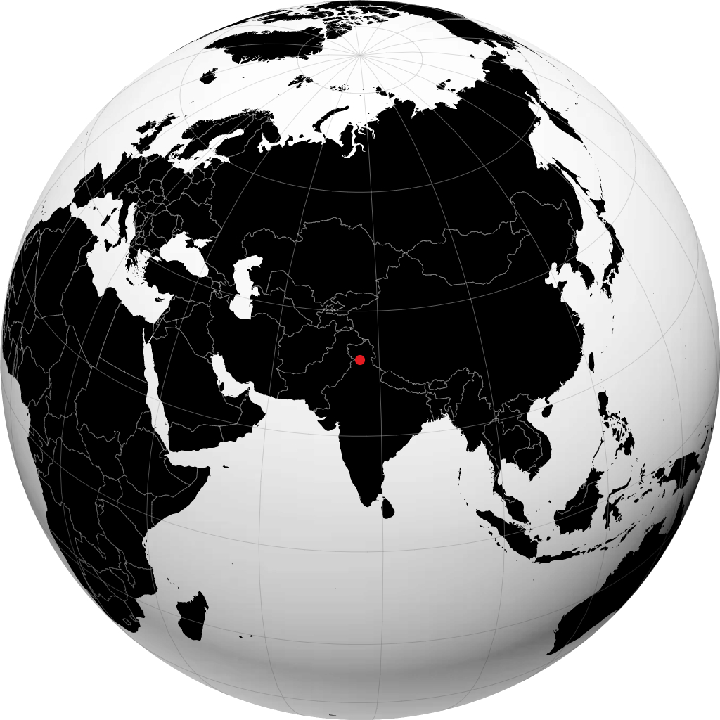 Dharamsala auf dem Globus