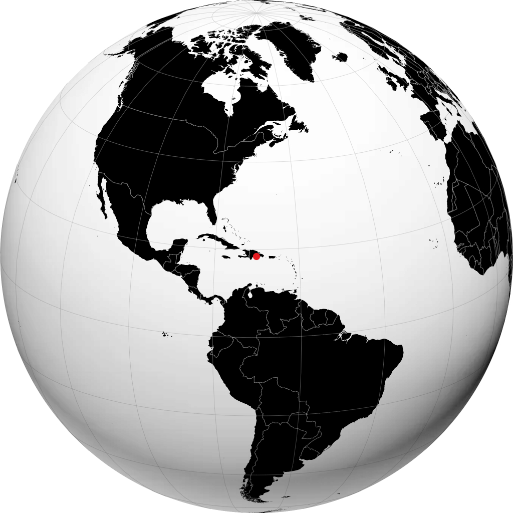 San Cristóbal auf dem Globus