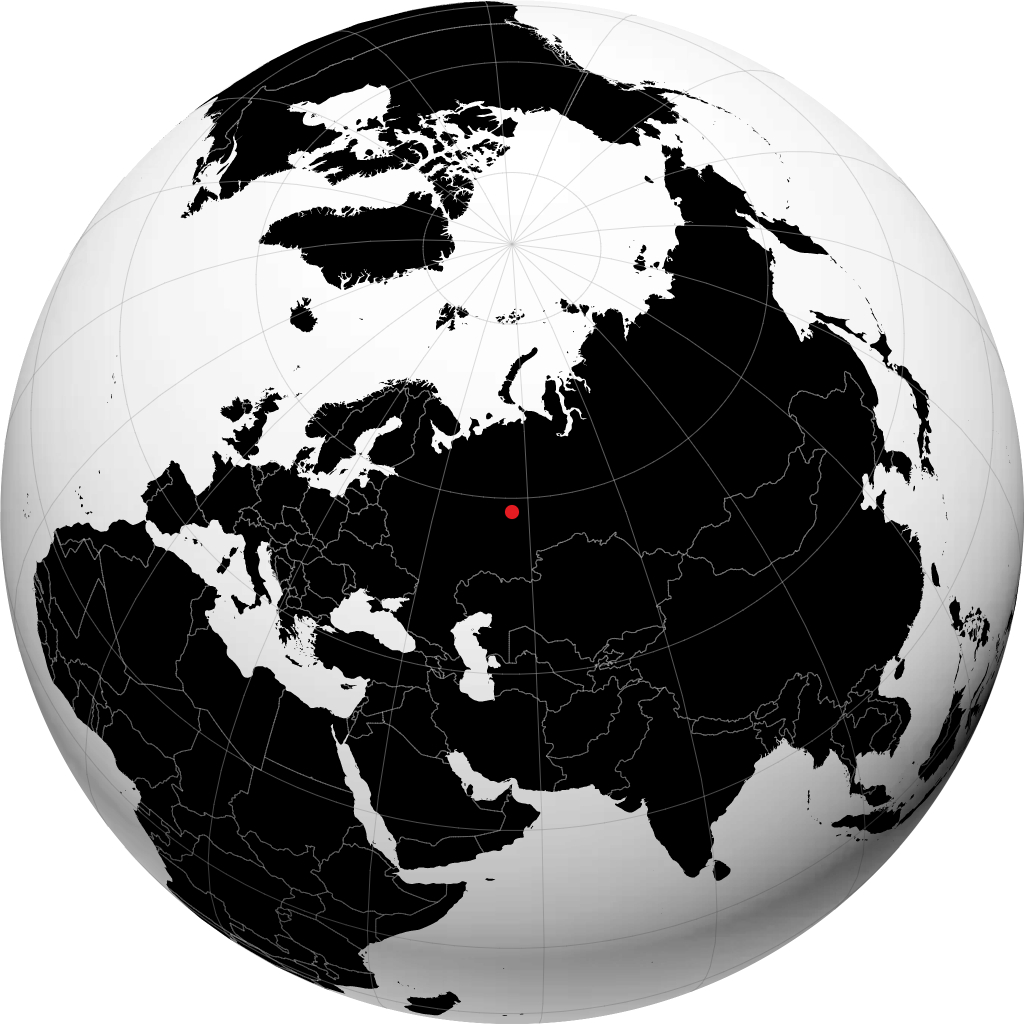 Dobryanka auf dem Globus
