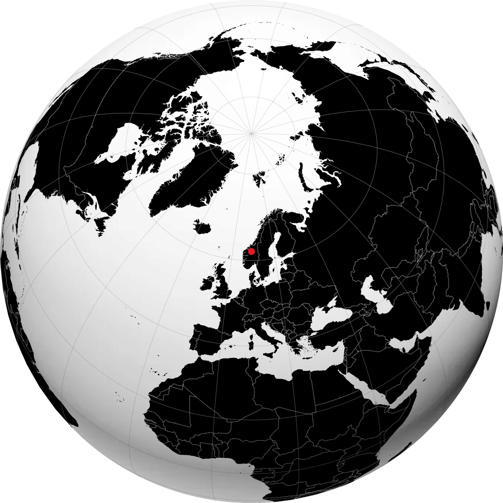 Dombås auf dem Globus